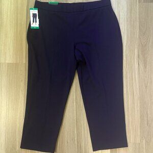 Hilary Radley Mid-rise Slim Leg Pants. Navy Blue  XL